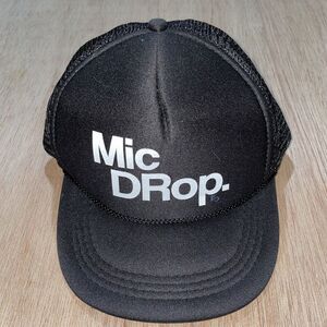 Otto Collection Mic Drop Black Rope‎ Trucker Baseball Hat Adjustable Snapback